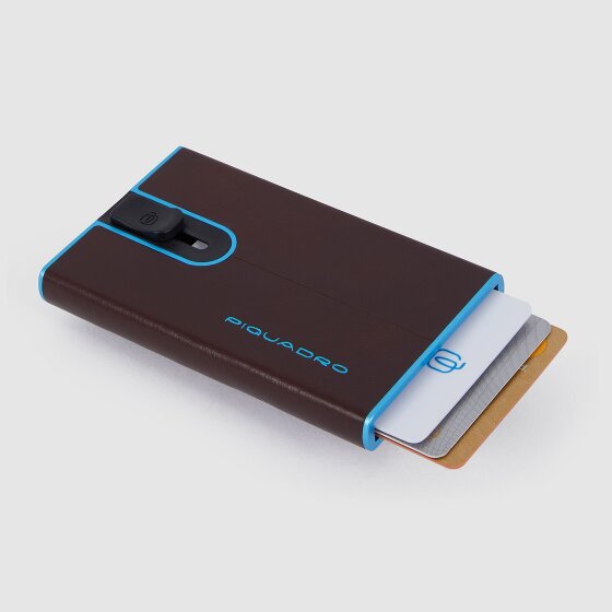 Piquadro Black Square Kreditkartenetui RFID Schutz Leder 6 cm