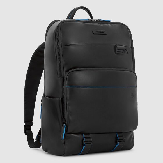 Piquadro Blue Square Revamp Business-Rucksack RFID Schutz Leder 43 cm Laptopfach
