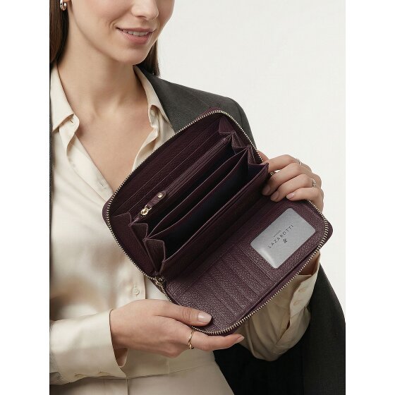 Lazarotti Bologna Leather XL Double Zip-Around Geldbörse RFID Leder 20 cm
