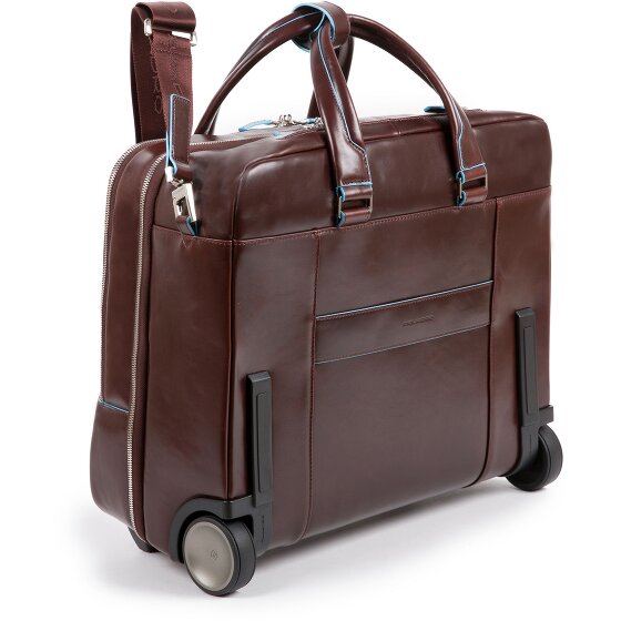 Piquadro Blue Square 2-Rollen Businesstrolley Leder 37 cm Laptopfach