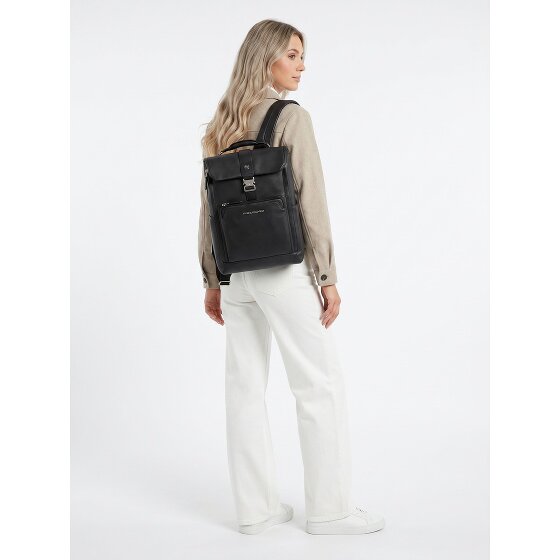 Piquadro Tebe Daypack RFID Schutz Leder 44 cm Laptopfach
