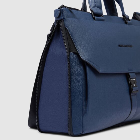 Piquadro Than Aktentasche Leder 43 cm Laptopfach mit Dehnfalte