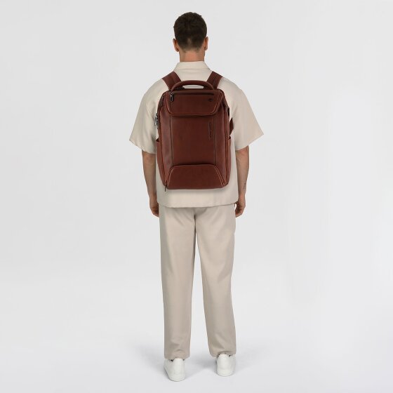 Piquadro Cronus Business-Rucksack RFID Schutz Leder 41 cm Laptopfach