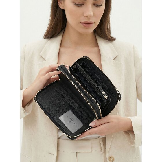 Lazarotti Bologna Leather XL Double Zip-Around Geldbörse RFID Leder 20 cm