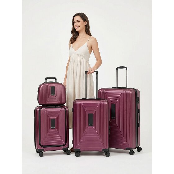 Redolz Essentials14 4-Rollen Kofferset Beautycase 4tlg mit Dehnfalte Laptopfach