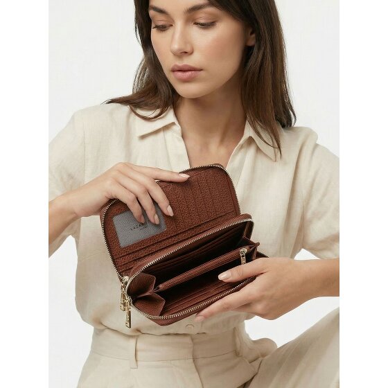Lazarotti Bologna Leather XL Double Zip-Around Geldbörse RFID Leder 20 cm