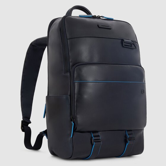 Piquadro Blue Square Revamp Business-Rucksack RFID Schutz Leder 43 cm Laptopfach