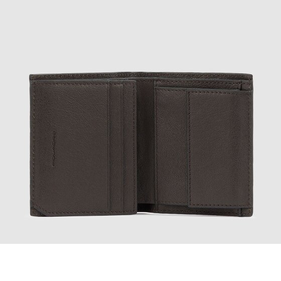 Piquadro Black Square Geldbörse RFID Schutz Leder 8.5 cm
