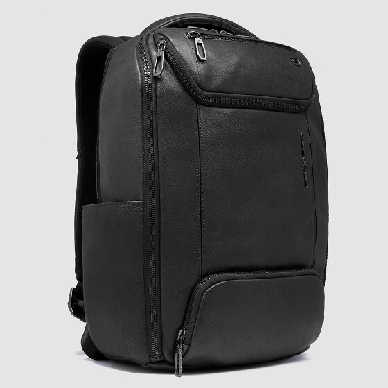 Piquadro Cronus Business-Rucksack RFID Schutz Leder 41 cm Laptopfach