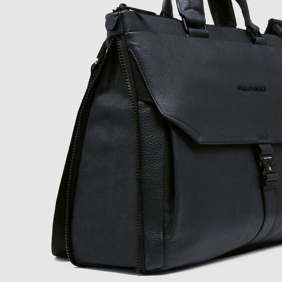 Piquadro Than Aktentasche Leder 43 cm Laptopfach mit Dehnfalte