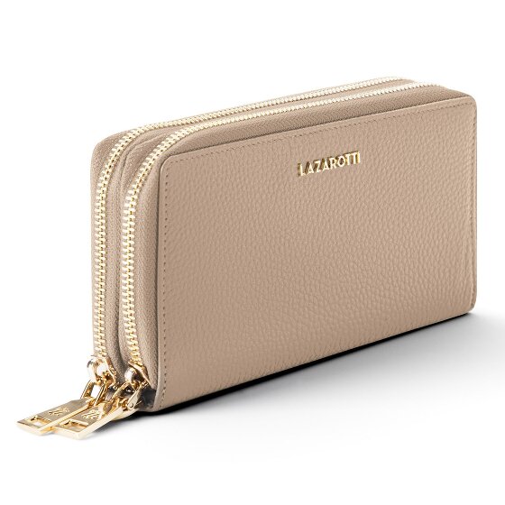 Lazarotti Bologna Leather XL Double Zip-Around Geldbörse RFID Leder 20 cm