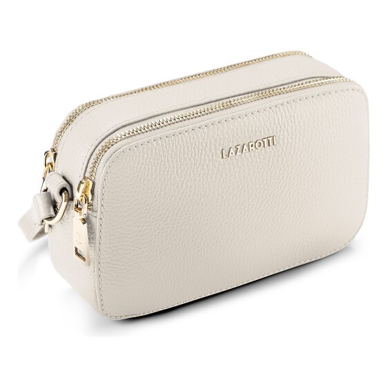 Lazarotti Bologna Leather Umhängetasche Camera-Bag Leder Double-Zip 18 cm