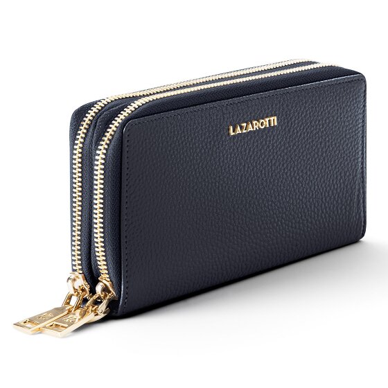 Lazarotti Bologna Leather XL Double Zip-Around Geldbörse RFID Leder 20 cm