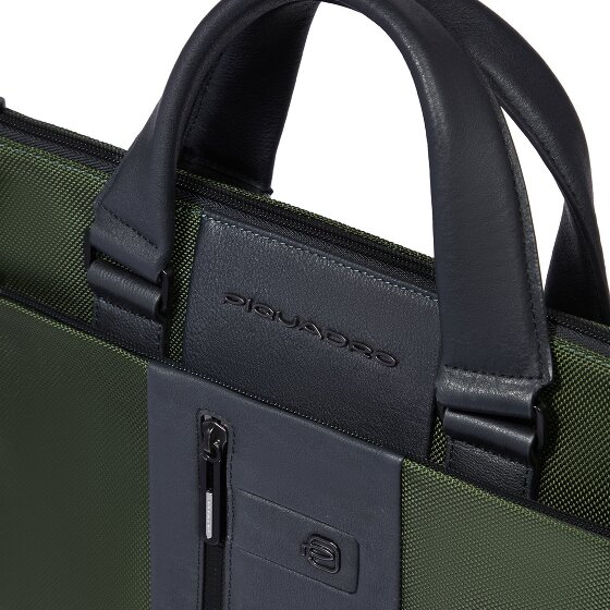 Piquadro Brief 2 Aktentasche RFID Schutz Leder 42 cm Laptopfach