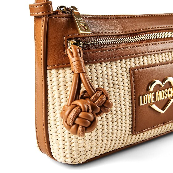 Love Moschino Straw Chic Schultertasche 25 cm