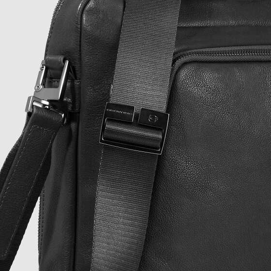 Piquadro Carl Aktentasche RFID Schutz Leder 37 cm Laptopfach
