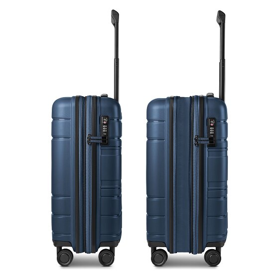 Redolz Essentials 11 4 Rollen Kabinentrolley 55 cm mit Dehnfalte