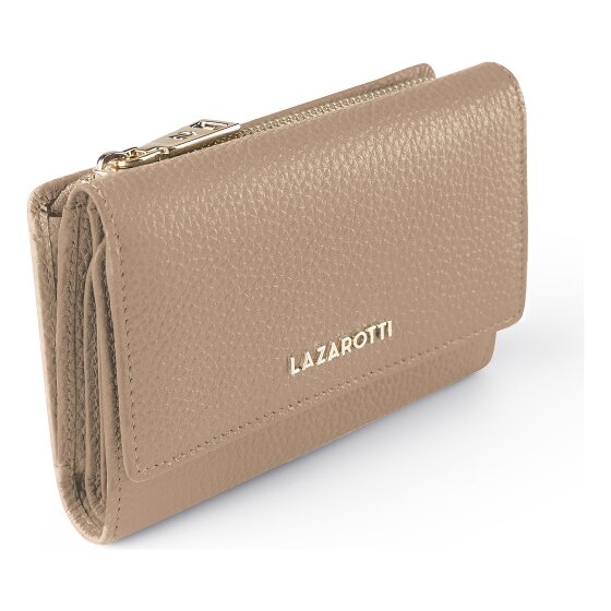 Lazarotti Bologna Leather XL Geldbörse mit Zip-Around Fach Leder 14 cm