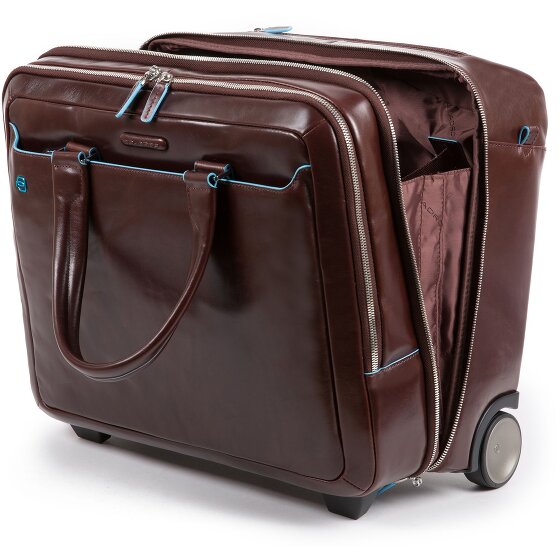 Piquadro Blue Square 2 Rollen Businesstrolley Leder 37 cm Laptopfach