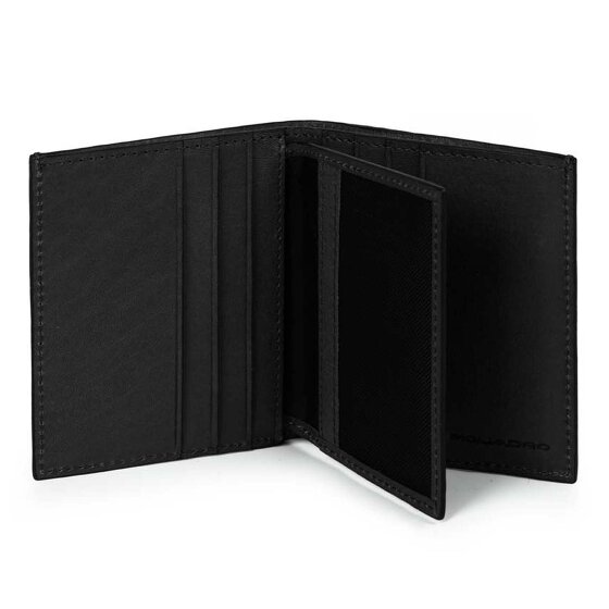 Piquadro Black Square Kreditkartenetui RFID Schutz Leder 9 cm