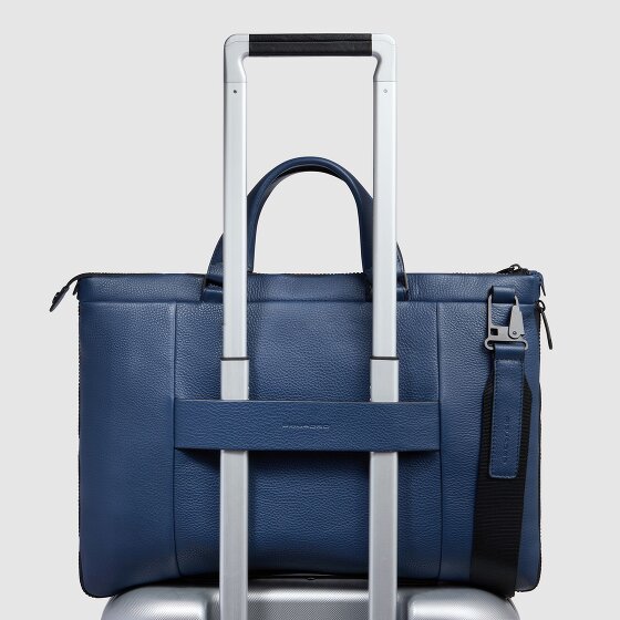 Piquadro Than Aktentasche Leder 43 cm Laptopfach mit Dehnfalte