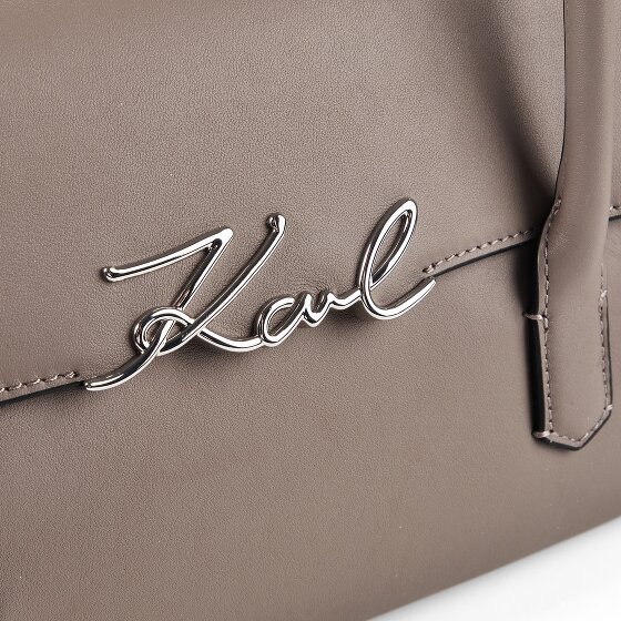 Karl Lagerfeld Signature Schultertasche Leder 37 cm