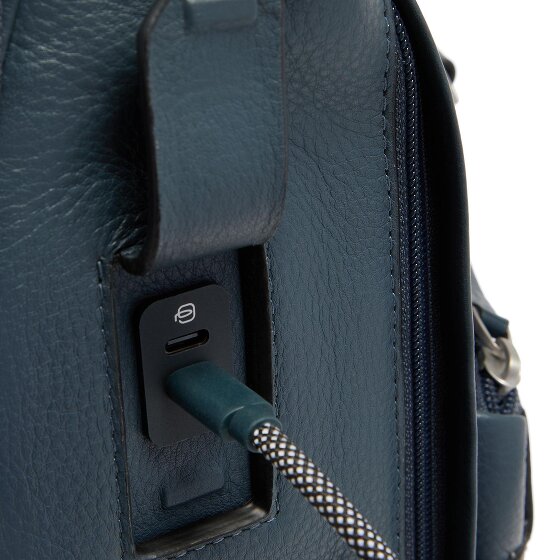 Piquadro Tebe Daypack RFID Schutz Leder 44 cm Laptopfach
