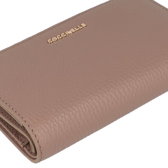 Coccinelle Metallic Geldbörse RFID Schutz Leder 16 cm
