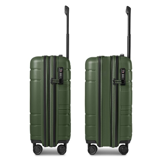 Redolz Essentials 11 4 Rollen Kabinentrolley 55 cm mit Dehnfalte