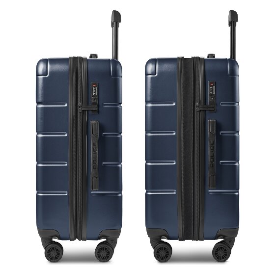 Police Dublin 4 Rollen Trolley M 64 cm mit Dehnfalte