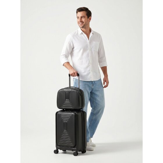 Redolz Essentials 14 Kofferset 2 tlg. Kabinentrolley mit Dehnfalte + Beautycase