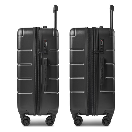 Police Dublin 4 Rollen Trolley M 64 cm mit Dehnfalte
