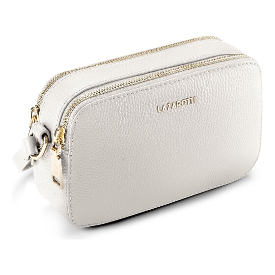 Lazarotti Bologna Leather Umhängetasche Leder Double-Zip 18 cm