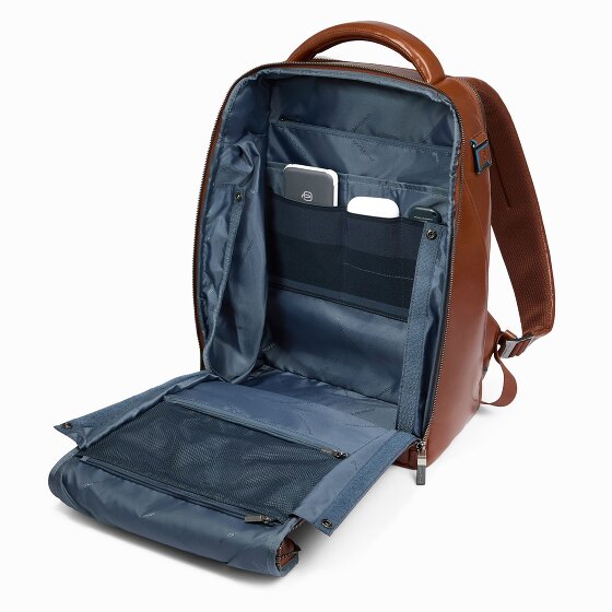 Piquadro Blue Square Daypack RFID Schutz Leder 39 cm Laptopfach