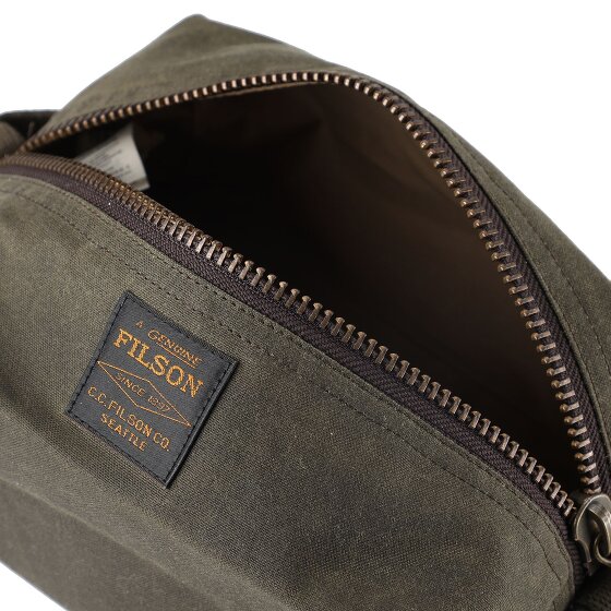 Filson Tin Cloth Kulturbeutel Leder 23 cm