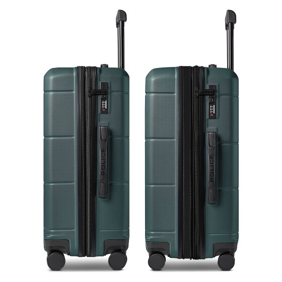 Police London 4 Rollen Trolley 64 cm mit Dehnfalte