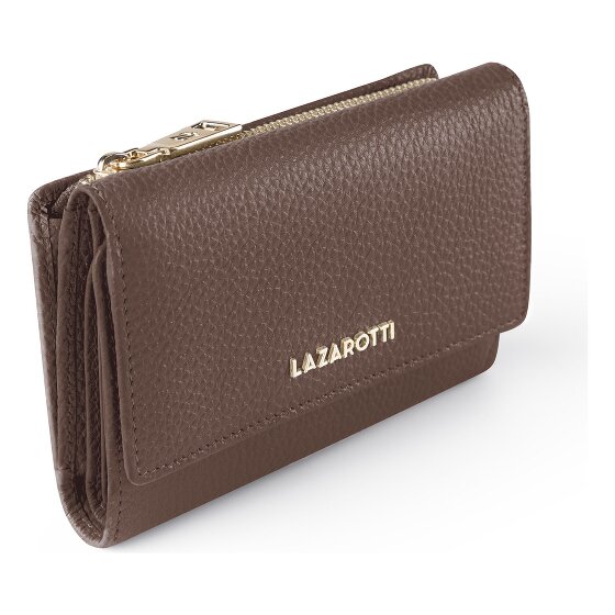 Lazarotti Bologna Leather XL Geldbörse mit Zip-Around Fach Leder 14 cm