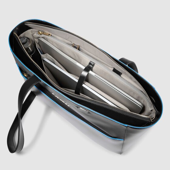 Piquadro Blue Square Shopper Tasche Leder 40 cm