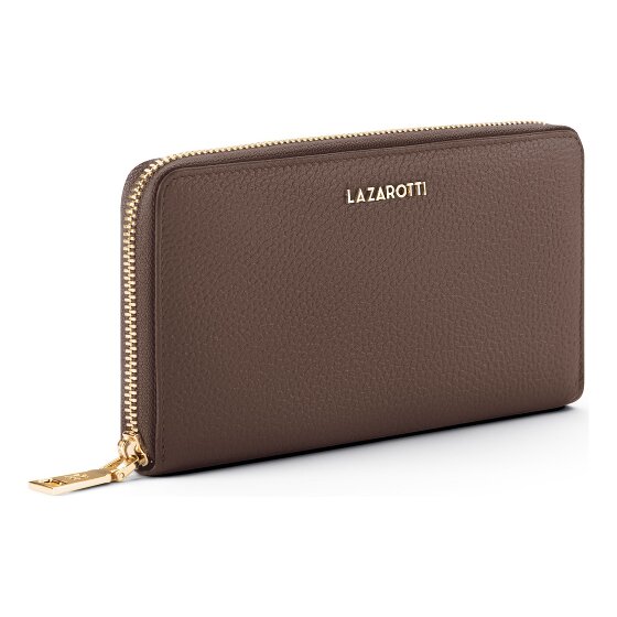 Lazarotti Bologna Leather XL Zip-Around Geldbörse Leder 19 cm
