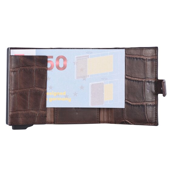 Joop! Fano C-Three Kreditkartenetui RFID Schutz Leder 7 cm