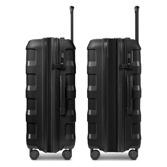Redolz Pro PP 4 Rollen Trolley 66 cm mit Dehnfalte