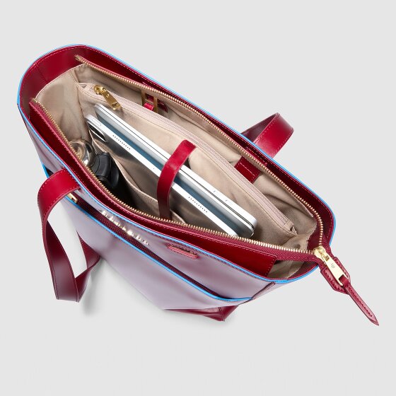 Piquadro Blue Square Schultertasche RFID Schutz Leder 30 cm Laptopfach