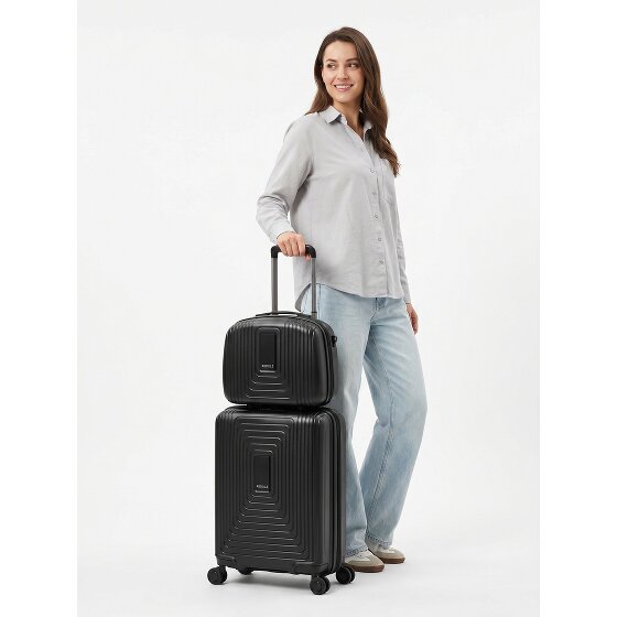 Redolz Essentials 14 Kofferset 2 tlg. Kabinentrolley mit Dehnfalte & Beautycase