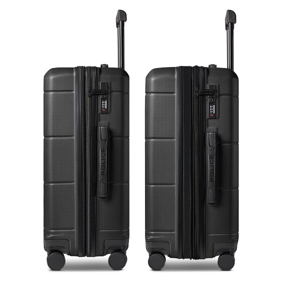 Police London 4 Rollen Trolley 64 cm mit Dehnfalte