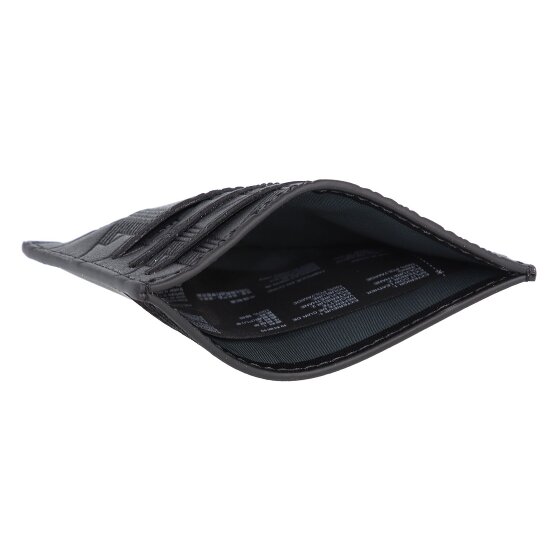 Lacoste Monogram Nomogramme Kreditkartenetui RFID Schutz Leder 10 cm