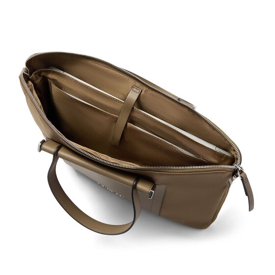 Piquadro Lyra Aktentasche Leder 42 cm Laptopfach mit Dehnfalte
