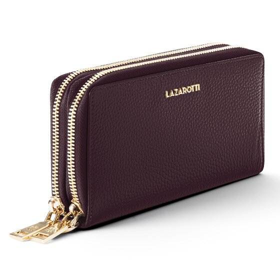 Lazarotti Bologna Leather XL Double Zip-Around Geldbörse RFID Leder 20 cm
