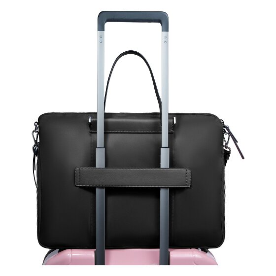 Piquadro Lyra Aktentasche Leder 42 cm Laptopfach mit Dehnfalte