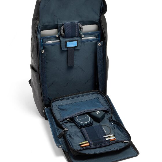 Piquadro Tebe Daypack RFID Schutz Leder 44 cm Laptopfach