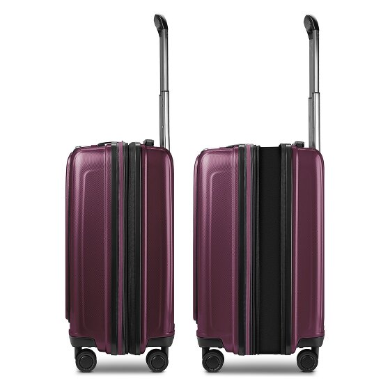 Redolz Essentials14 4-Rollen Kofferset Beautycase 4tlg mit Dehnfalte Laptopfach